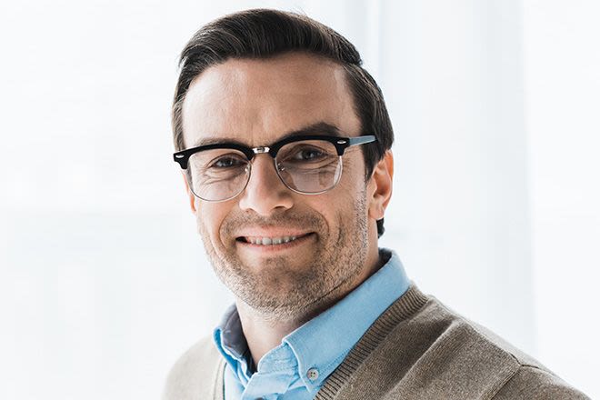 Square face browline