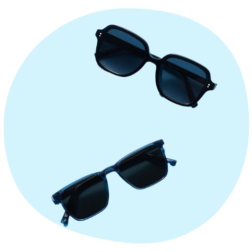 Polarized versus non-polarized lens comparison graphic