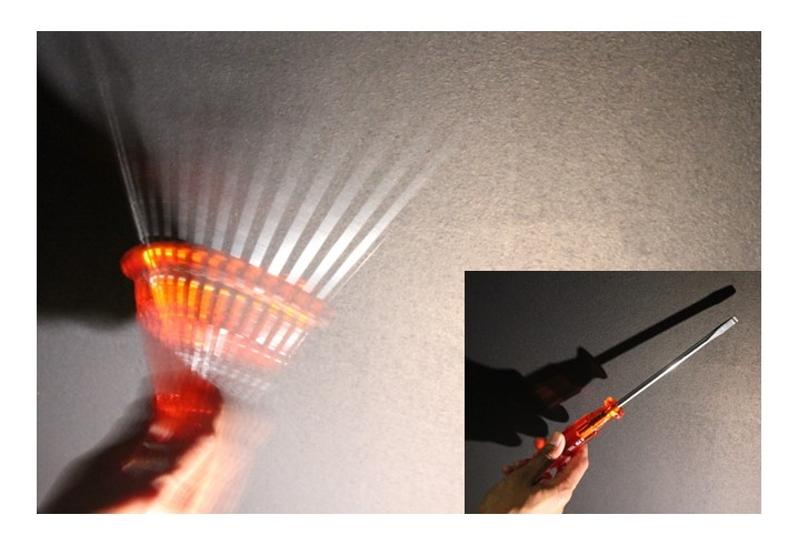 Stroboscopic vision effect photo