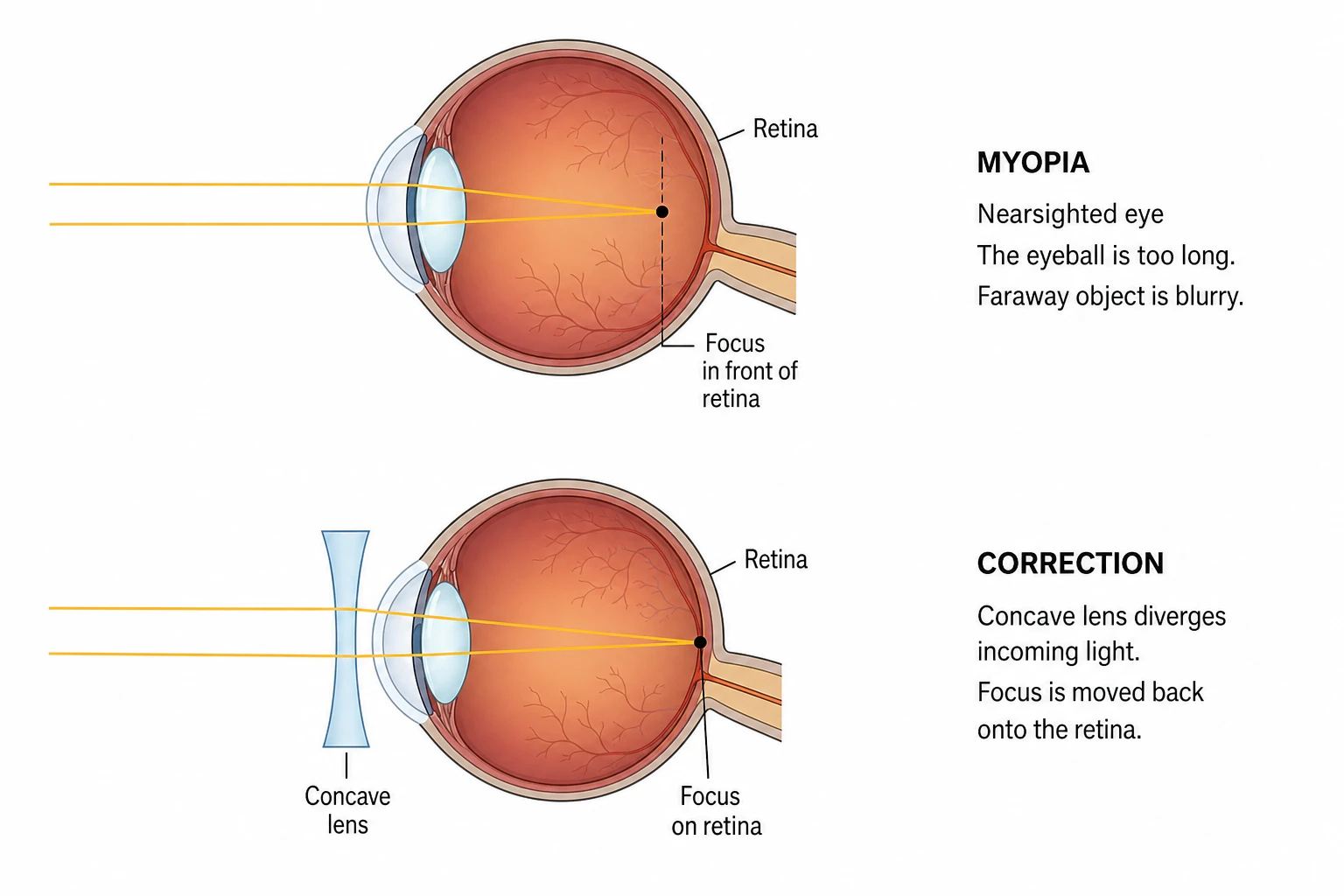 Myopia diagram