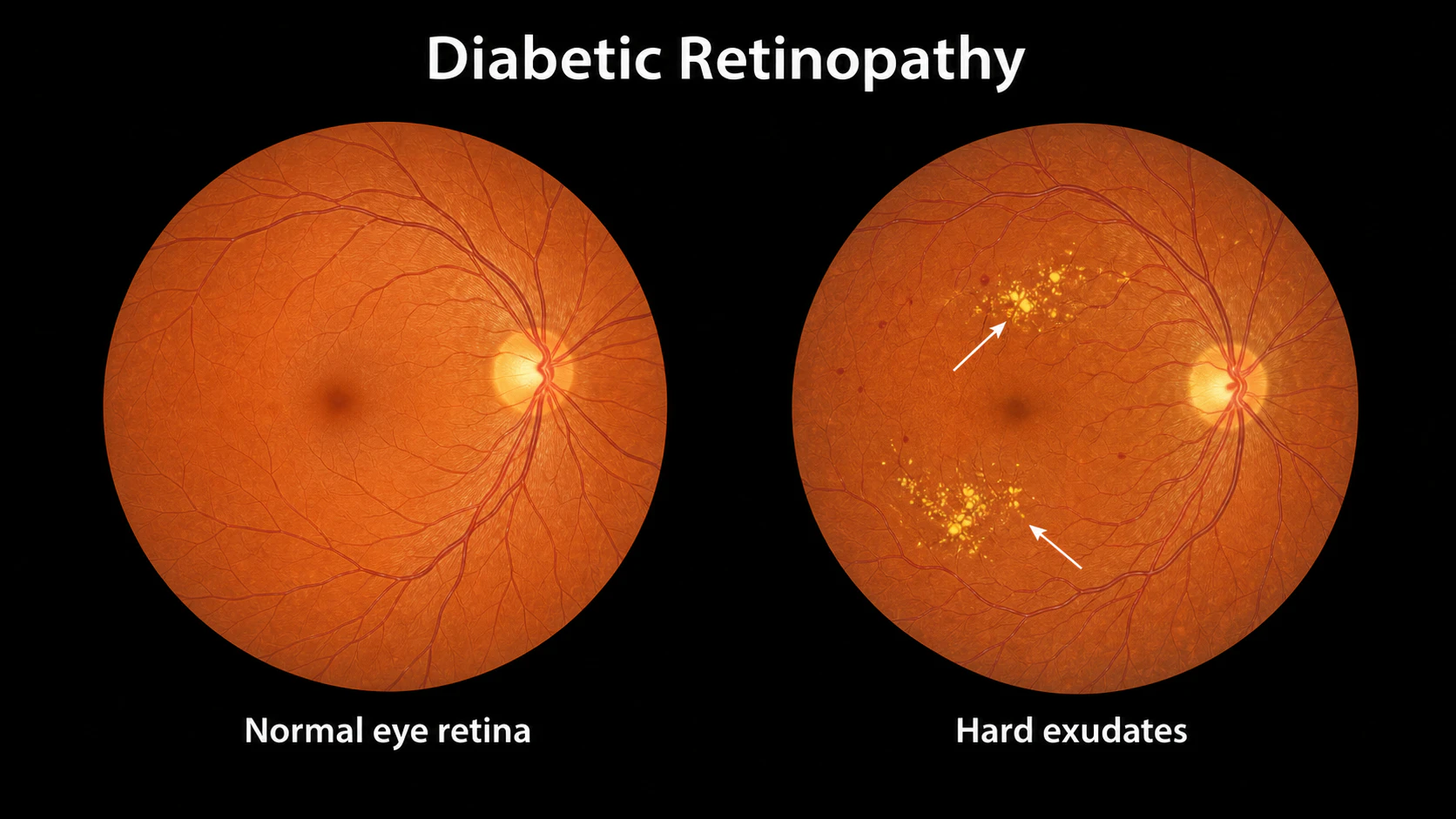 Diabetic retinopathy illustration