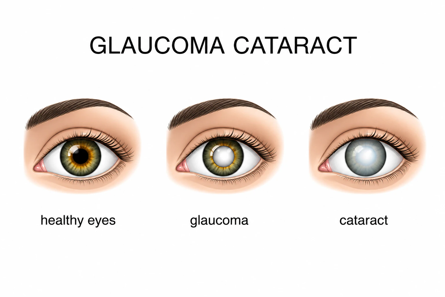 Refractive errors illustration