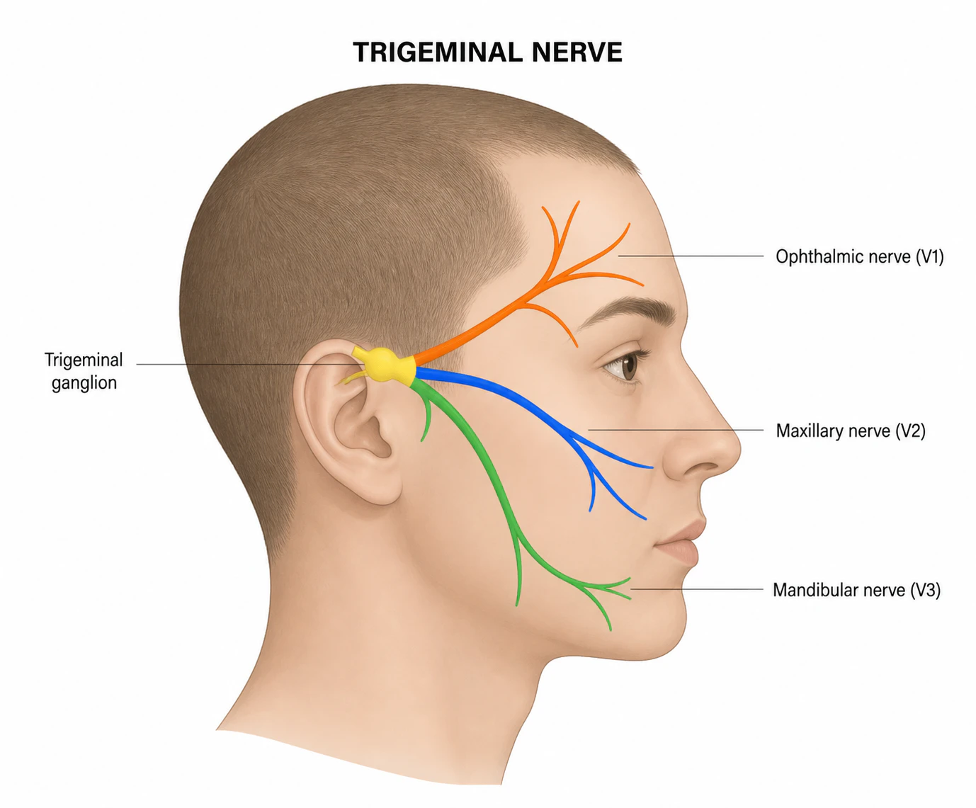 Trigeminal nerve diagram