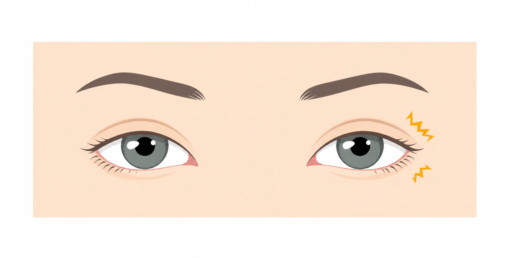 Eye twitching illustration