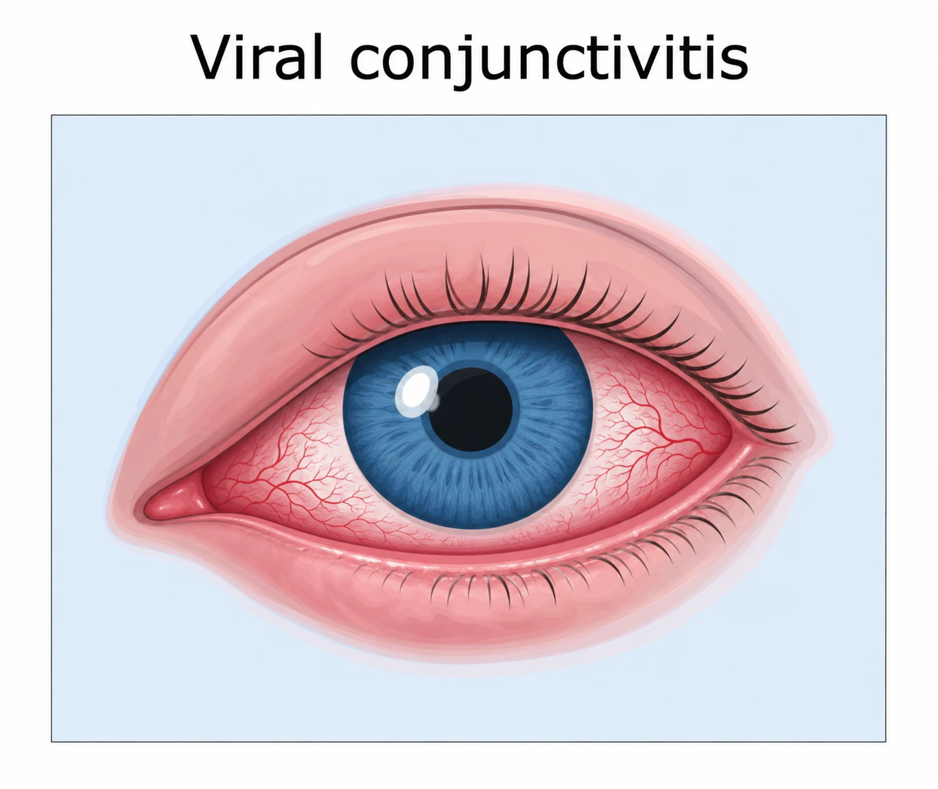 Viral conjunctivitis illustration