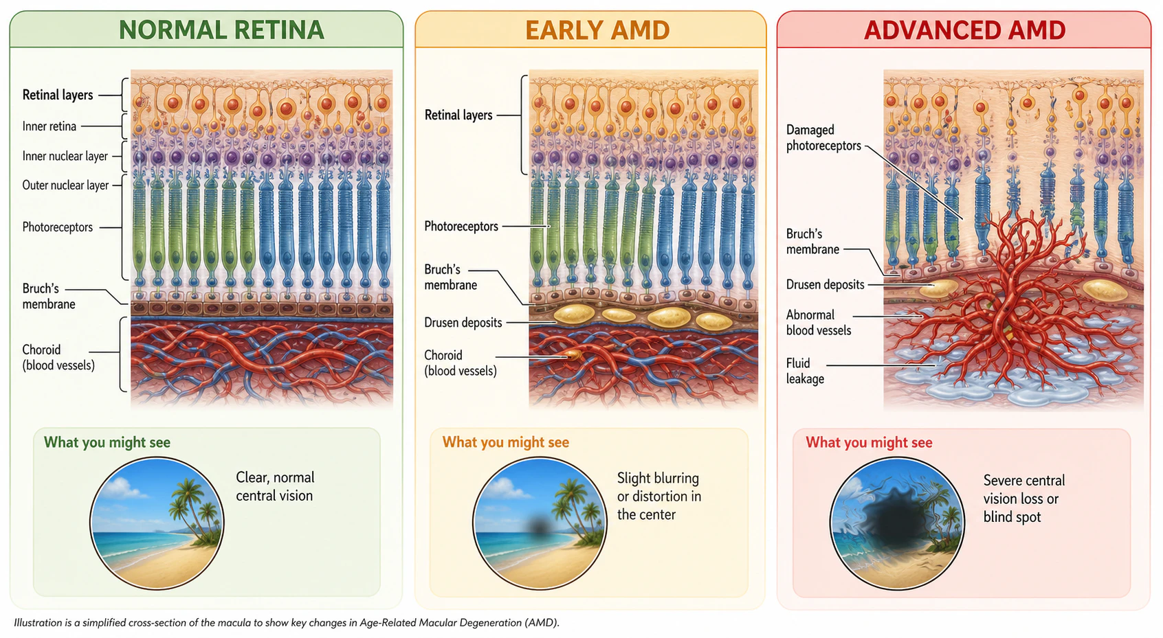 AMD Macular degeneration flow chart