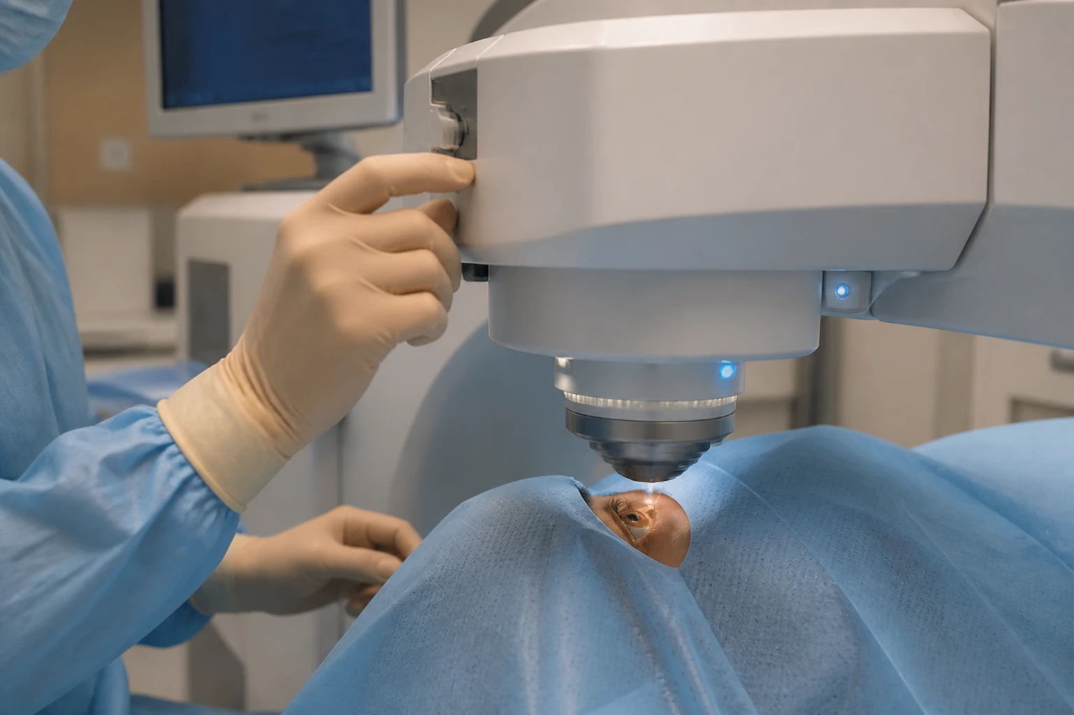 Person considering LASIK surgery