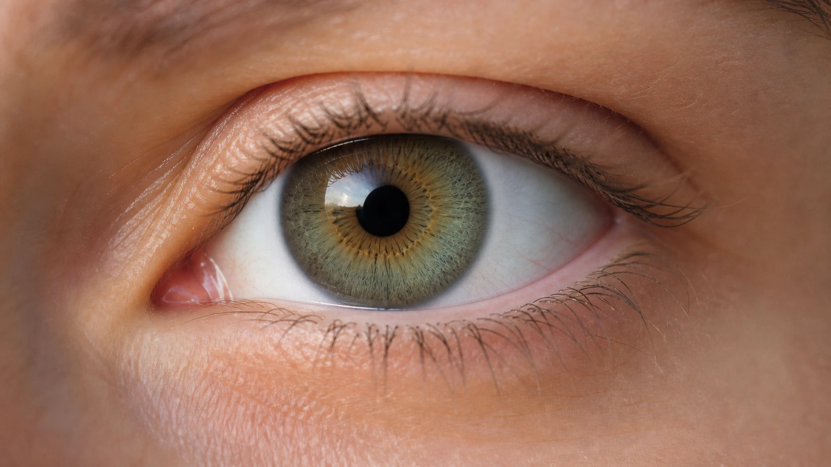 Extreme Closeup of Female Green Eyes Photo