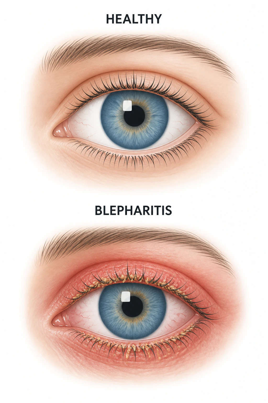 Blepharitis illustration