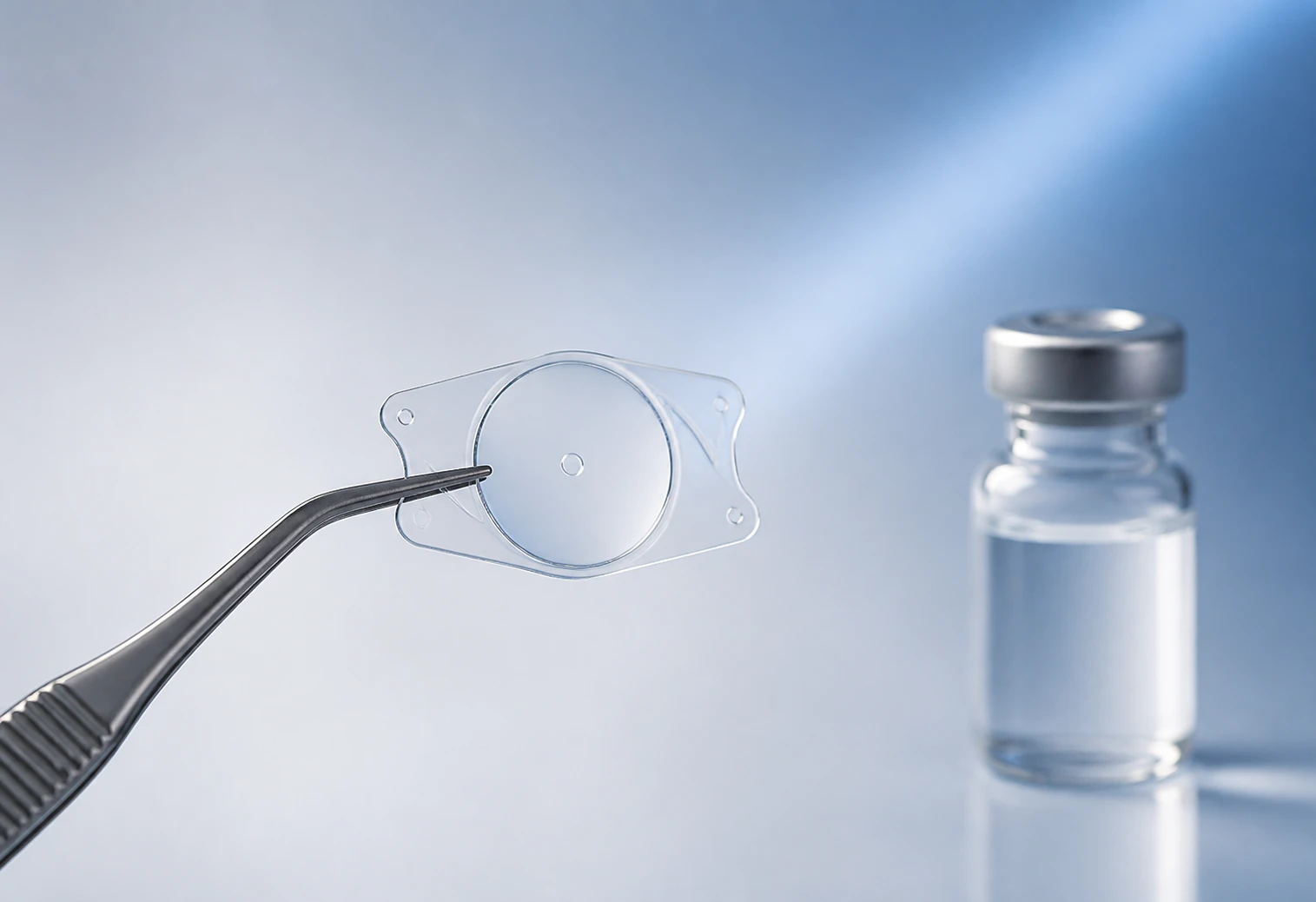 Closeup photo of the implantable collamer lens ICL