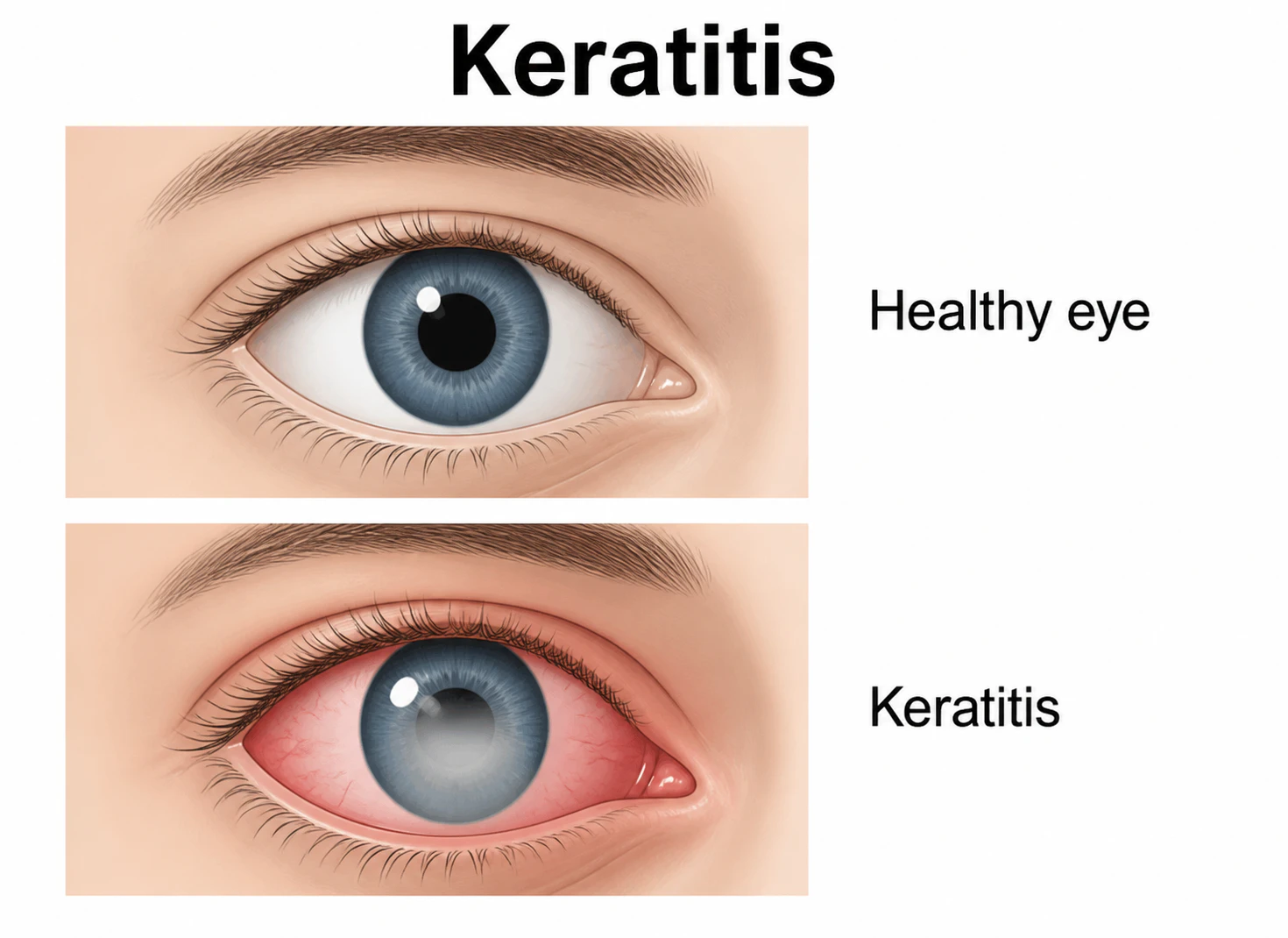 Keratitis illustration