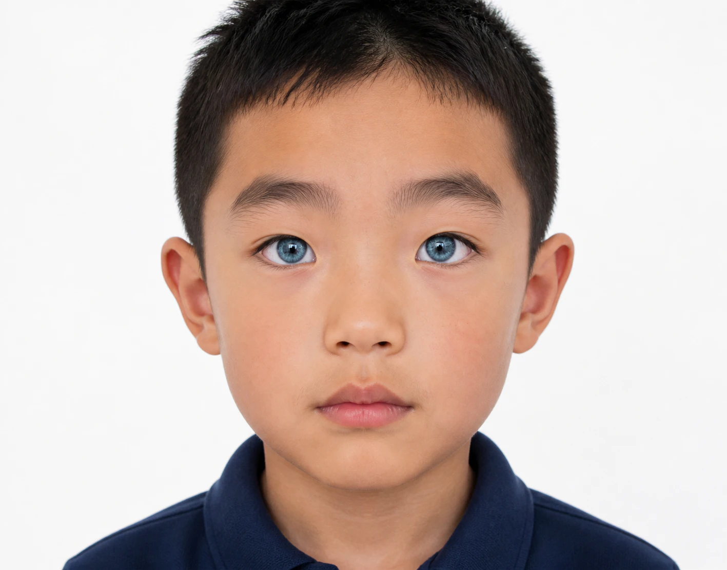 Facial appearance of a boy from China with Waardenburg syndrome type 1