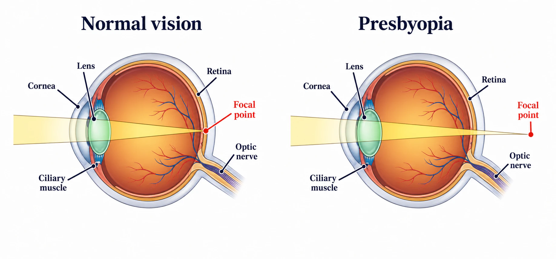 Presbyopia illustration