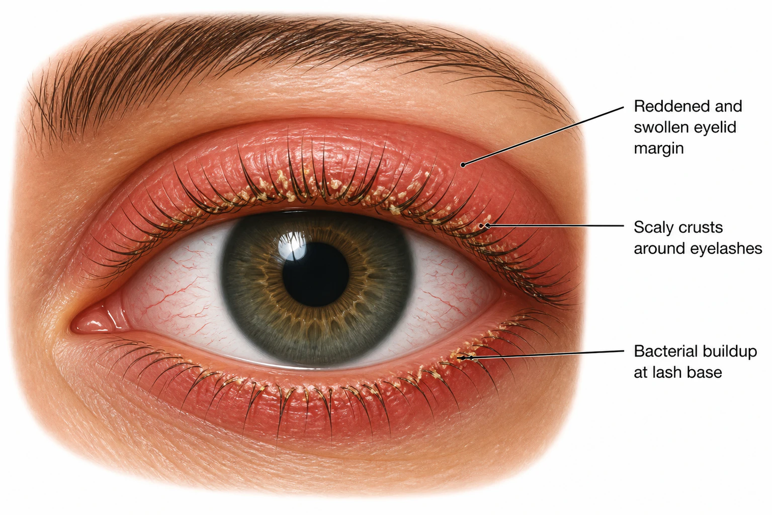 Blepharitis illustration