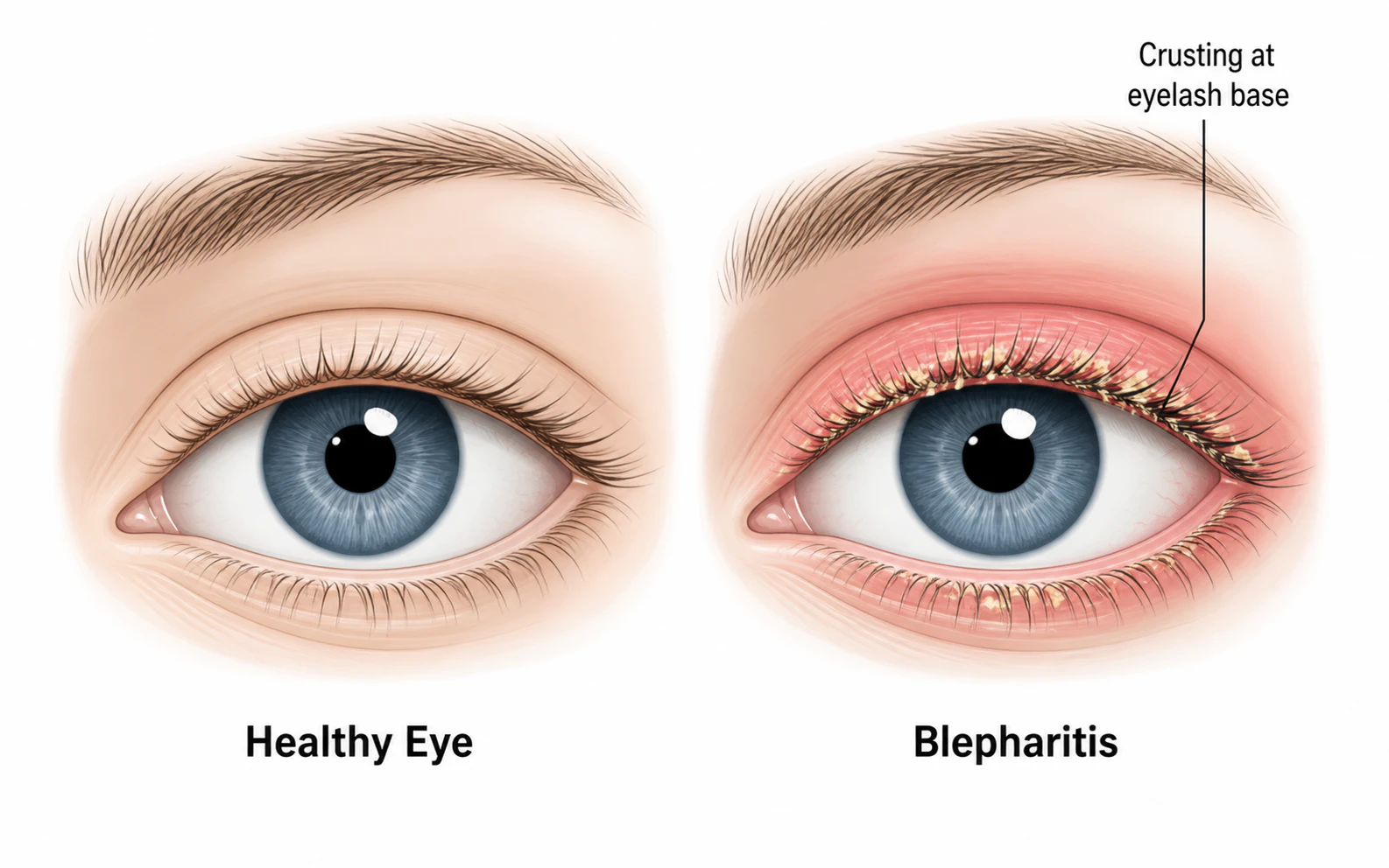 Blepharitis illustration