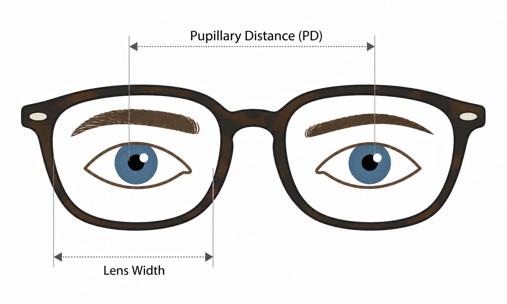 Pupillary distance measurement template