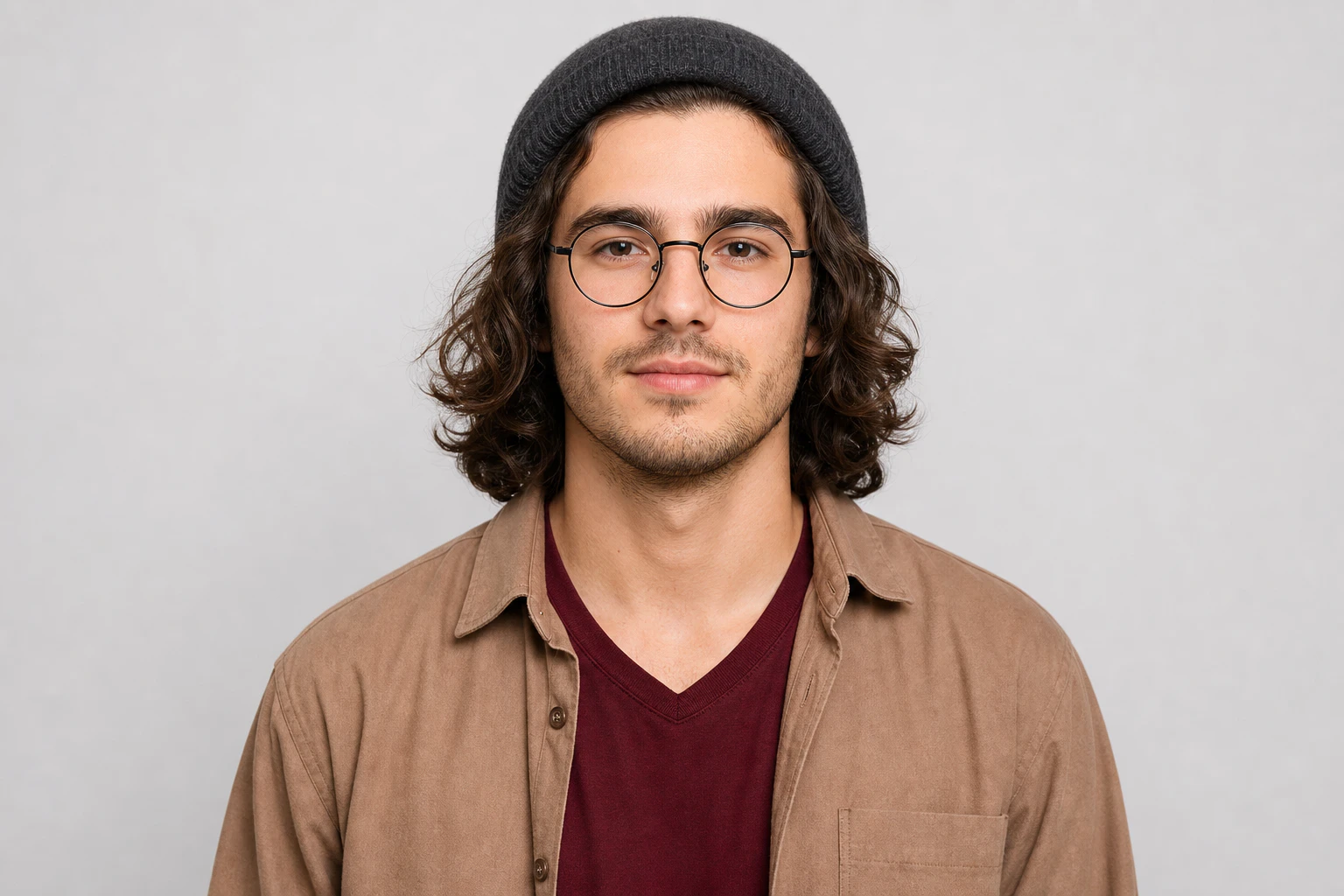 Square face round glasses