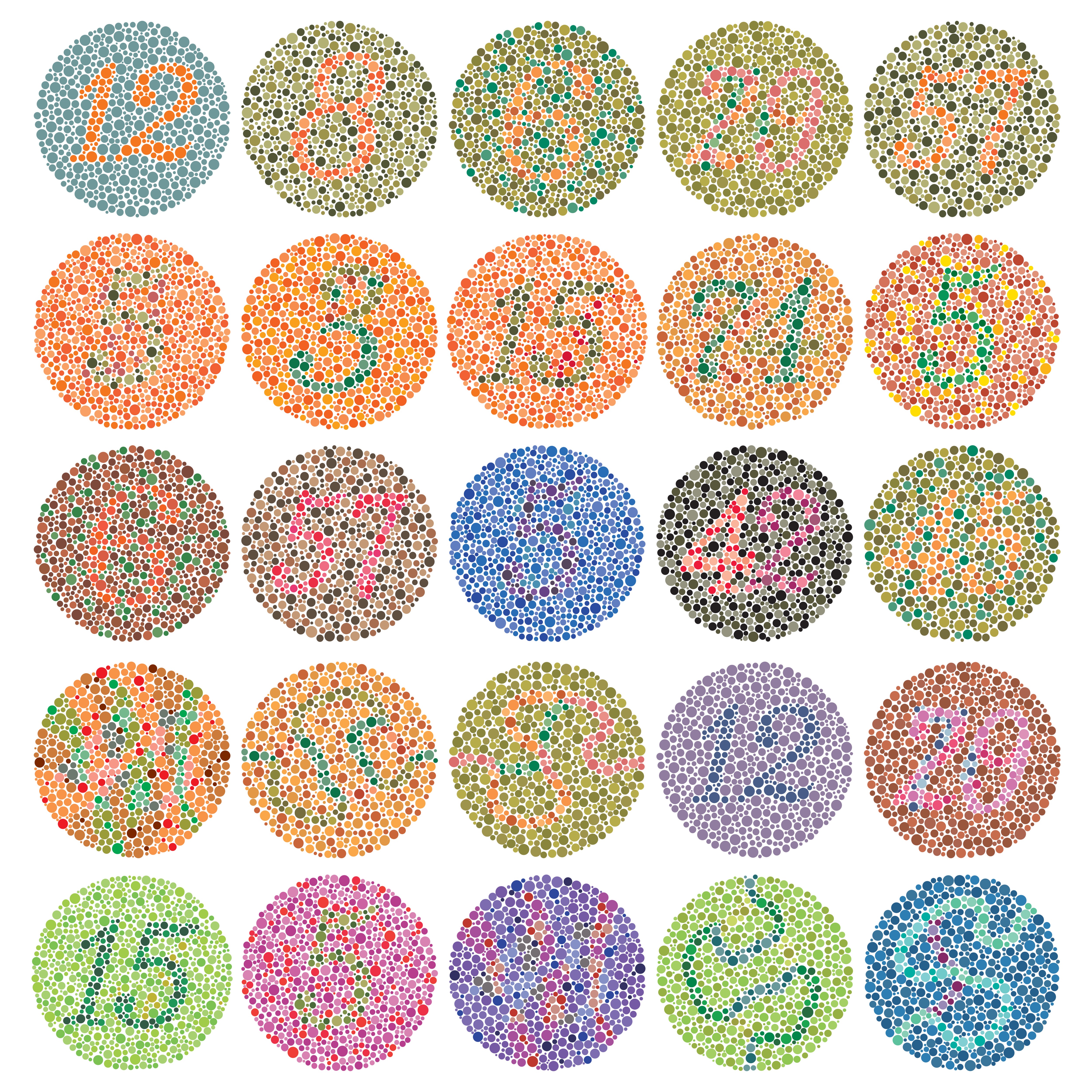 Ishihara color blindness test