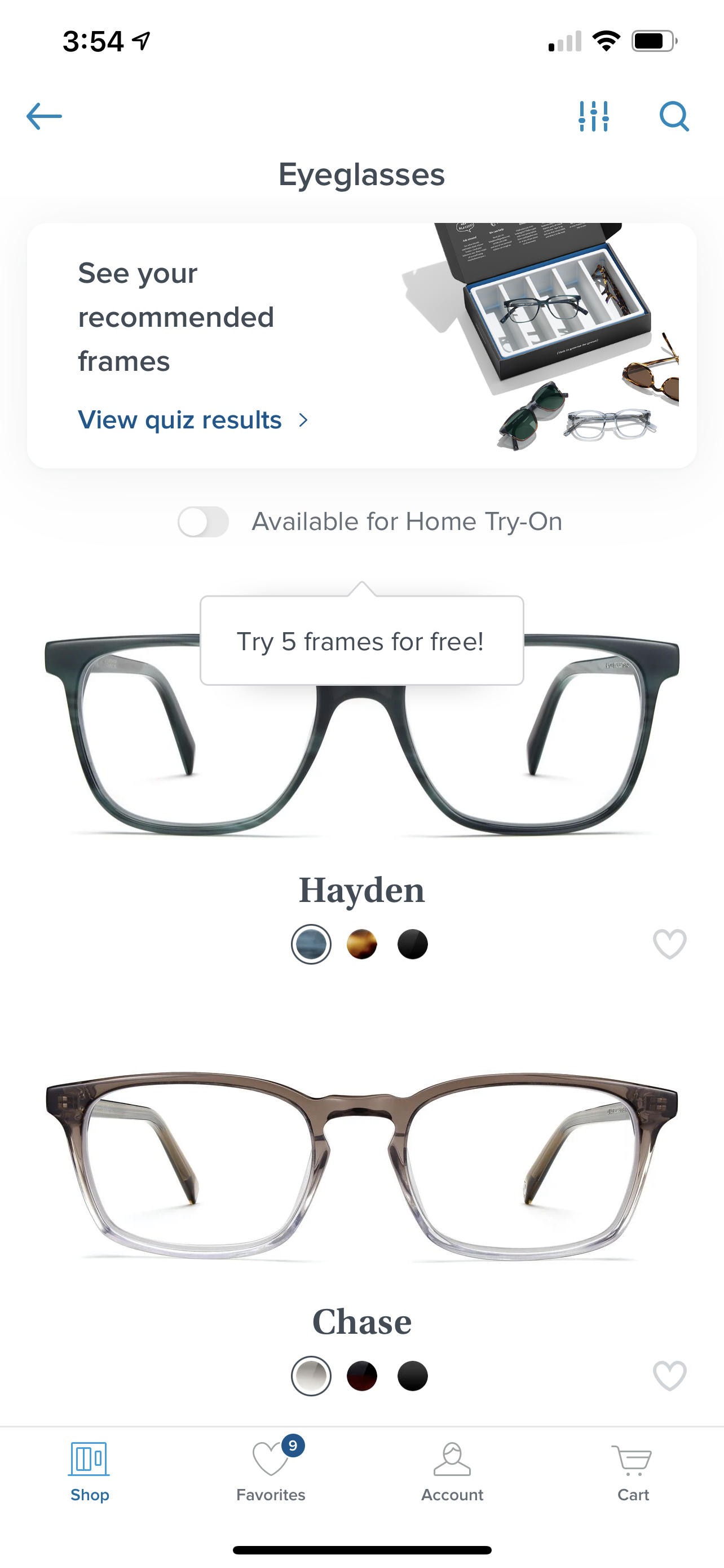 Warby Parker Frame Quiz